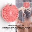 Silicone Scrubber, Exfoliating Body Wash Scrubbers, Shower Body Brush for Effective Showering Exfoliation and Gentle Massage, Pink