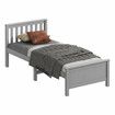 ALFORDSON Bed Frame Wooden Single Size Slatted Headboard Timber Grey FABIANO