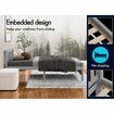 ALFORDSON Bed Frame Wooden Single Size Slatted Headboard Timber Grey FABIANO