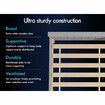 ALFORDSON Bed Frame Wooden Single Size Slatted Headboard Timber Grey FABIANO