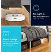 ALFORDSON Bed Frame Wooden Single Size Slatted Headboard Timber Grey FABIANO
