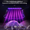 Mattress Vacuum Cleaner for Bed with UV Ultrasonic,Brushroll Rotation,Double-Cup,LED Display,14Kpa Suction 200W Powerful Handheld Vacuums(Gray Purple)