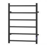 Devanti Heated Towel Rail 6 Round Bars  with Timer Electric Heater Warmer Rack