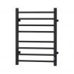 Devanti Heated Towel Rail 8 Square Bars with Timer Electric Heater Warmer Rack