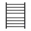 Devanti Heated Towel Rail 8 Square Bars with Timer Electric Heater Warmer Rack