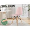 ALFORDSON 4x Dining Chairs Retro Steel Kitchen Lounge Cafe Solid Wood Pink