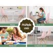 ALFORDSON 4x Dining Chairs Retro Steel Kitchen Lounge Cafe Solid Wood Pink