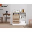 ALFORDSON Buffet Sideboard Cabinet Storage Cupboard Sliding Door Pantry White
