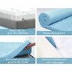 STARRY EUCALYPT Memory Foam Mattress Topper 7-Zone Cool Gel Bamboo 10cm KS