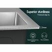 ALFORDSON Kitchen Sink Stainless Steel Drop in Flush Single Bowl 530X500MM Silver