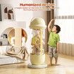Kids Toys Storage Tube Box Stuffed Animal Zoo Plush Soft Doll Organiser Playroom Display Cabinet Holder Container Vertical Stand with Wheels 145x31cm