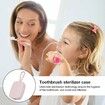 Rechargeable Toothbrush Sanitizer UV Light,Electric Toothbrush Cleaner Sanitizer UV Holder For Travel,Home Color Pink