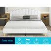 ALFORDSON Bed Frame King Size Upholstered Platform Base Leather White TANIA