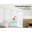 ALFORDSON Bed Frame King Size Upholstered Platform Base Leather White TANIA