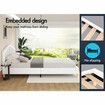 ALFORDSON Bed Frame King Size Upholstered Platform Base Leather White TANIA