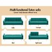 ALFORDSON Sofa Bed Futon Couch Lounge 3 Seater Convertible Velvet Green