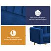 ALFORDSON Sofa Bed Futon Couch Lounge 3 Seater Convertible Velvet Blue