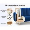 ALFORDSON Sofa Bed Futon Couch Lounge 3 Seater Convertible Velvet Blue