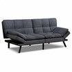 ALFORDSON Sofa Bed Recliner Lounge Futon Couch 3 Seater Convertible Fabric Grey