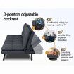 ALFORDSON Sofa Bed Recliner Lounge Futon Couch 3 Seater Convertible Fabric Grey