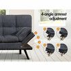 ALFORDSON Sofa Bed Recliner Lounge Futon Couch 3 Seater Convertible Fabric Grey