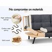 ALFORDSON Sofa Bed Recliner Lounge Futon Couch 3 Seater Convertible Fabric Grey