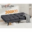 ALFORDSON Sofa Bed Recliner Lounge Futon Couch 3 Seater Convertible Fabric Grey