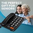 Big Button Telephone Loud Corded Landline Phone for Seniors, Visually Impaired, or People with Dementia