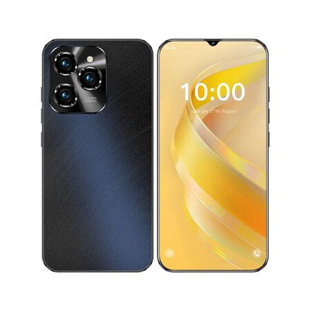 HOT 40 Pro smartphone 6.8 HD Android Mobile Phone Unlocked 4G Dual Sim Card 6800mAh 8GB+256G Cellphone 72MP+108MP, Black