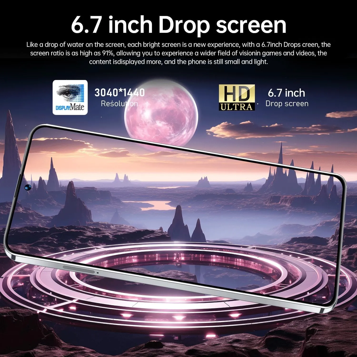 Unlocked Android 14 Phone Pova5 Pro 4G Smartphone 6GB 256GB 6.7 Inch HD ...