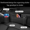 1 Pack Car Seat Gap Filler Organizer,Car Seat Organizer,Seat Gap Storage Box with Cup Holders,Car Leather Cup Holder Gap Bag Front Seat (Right Side)
