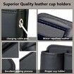 1 Pack Car Seat Gap Filler Organizer,Car Seat Organizer,Seat Gap Storage Box with Cup Holders,Car Leather Cup Holder Gap Bag Front Seat (Right Side)