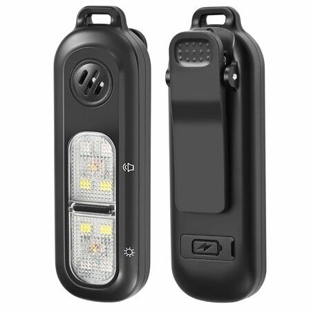 Personal Safety Alarm For 130dB With LED Light Recharge Emergency Anti-Attack For Elder Child Woman Color Black