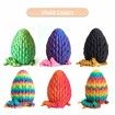 3D Printed Dragon Egg Green and Blue Surprise Easter Egg with Flexible Crystal Dragon Inside 3D Printed Gift Toy Desk Executive Pet Figurine Decor
