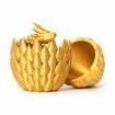 3D Printed Easter Dragon Egg Gold Surprise Basket Essentials with 12In Flexible Crystal Dragon Inside,Easter Basket Stuffers,3D Printed Gift Toy