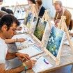 8 Pack 24cm Wood Easels Tripod Painting Easels for Art Crafts,Portable Canvas Holders