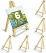 6 Pack 24cm Wood Easels Tripod Painting Easels for Art Crafts,Portable Canvas Holders