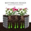 Round Raised Garden Bed Fence Planter Box Indoor Outdoor Flower Herb Vegetable Green Holder Container for Balcony Window Patio Aluzinc Coated Metal Edging