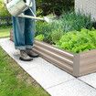Raised Garden Bed Indoor Outdoor Planter Box Flower Herb Vegetable Green Fruit Holder Container for Yard Balcony Window Patio Steel 240x60x30cm