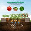Raised Garden Bed Indoor Outdoor Planter Box Flower Herb Vegetable Green Fruit Holder Container for Yard Balcony Window Patio Steel 240x60x30cm