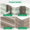 Raised Garden Bed Indoor Outdoor Planter Box Flower Herb Vegetable Green Fruit Holder Container for Yard Balcony Window Patio Steel 240x60x30cm