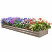 Raised Garden Bed Indoor Outdoor Planter Box Flower Herb Vegetable Green Fruit Holder Container for Yard Balcony Window Patio Steel 240x60x30cm