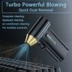 Compressed Air Duster Cordless,Powerful 130000RPM,Portable Rechargeable Air Blower,3-Gear Electric Compressed Air For Office Car Home Color Black