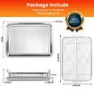 Air Fryer Basket for Oven, 30 x 22 cm Non-stick Steel Mesh Grill Basket Air Fryer Baking Tray Accessories Rack Roasting Basket