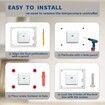 Large Thermostat Lock Box Cover with Key, Clear Thermostat Cover with Lock Compatible With Honeywell Home Thermostat On Wall, 19 x 15 x 8 cm