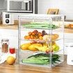 1 Pc Cake Display Case,Bread Bin For Kitchen Countertop,4-Tier Adjustable Clear Bread Storage With Magnetic Door For Bakery And Pastry Shop