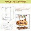 1 Pc Cake Display Case,Bread Bin For Kitchen Countertop,4-Tier Adjustable Clear Bread Storage With Magnetic Door For Bakery And Pastry Shop