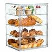 1 Pc Cake Display Case,Bread Bin For Kitchen Countertop,4-Tier Adjustable Clear Bread Storage With Magnetic Door For Bakery And Pastry Shop