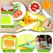 30Pcs Kids Montessori Cooking Kitchen Toys Toddler Knife Set Real Cooking Baking Accessories Toddlers Kitchen Tools Christmas Gift COL Multicolor