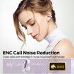 Wireless Earbuds Clear Call Bluetooth 5.4 Open Earphones with ENC, PX5 Waterproof Wireless Clip-on Earbud,32H Playtime Earbuds(Purple)